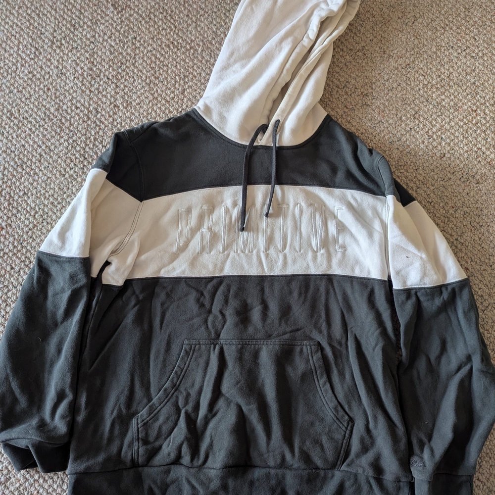 Men's Black and White Hoodie